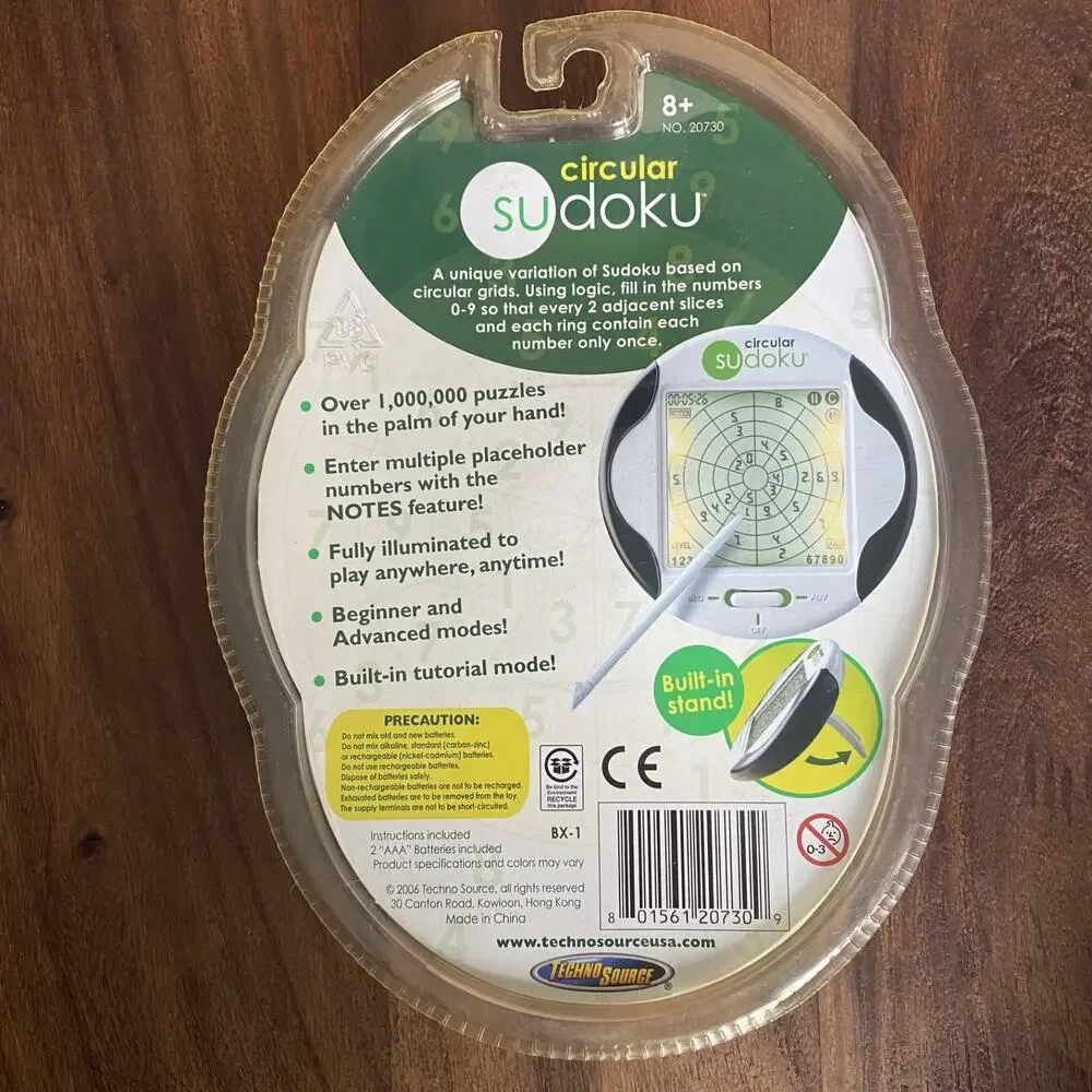New Circular Sudoku Illuminated Touch Screen Handheld Game 2006 Techno Source